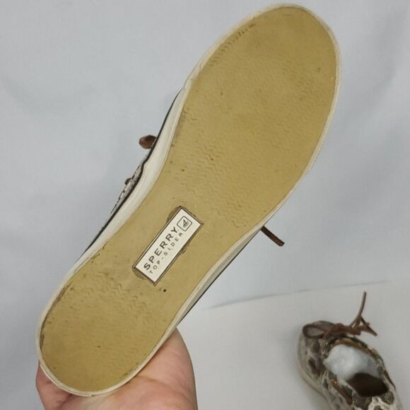 Sperry Animal Print Sequin Boat Shoes size 8.5 - Picture 5 of 8